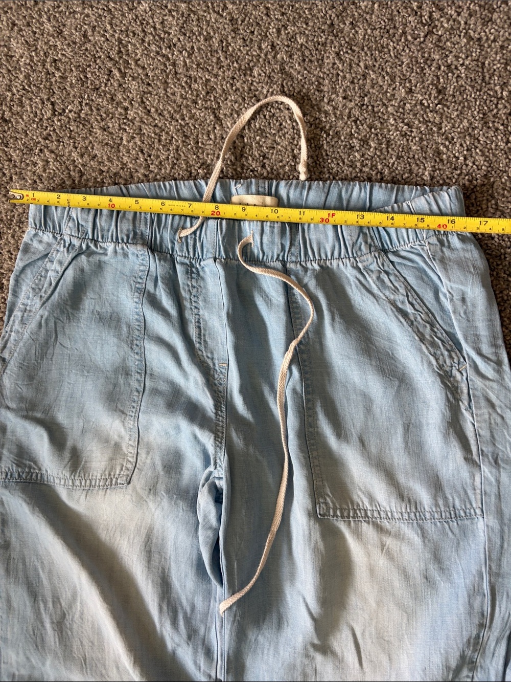 cloth & stone Light Blue Wide Leg Pants - Picture 4 of 4